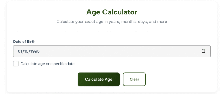 Age Calculator